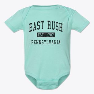 East Rush Pennsylvania Classic Established Baby Onesie