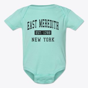 East Meredith New York Classic Established Baby Onesie