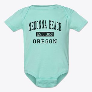 Nedonna Beach Oregon Classic Established Baby Onesie