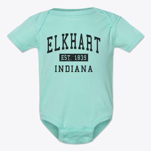 Elkhart Indiana Classic Established Baby Onesie