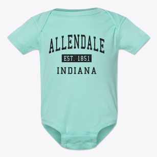 Allendale Indiana Classic Established Baby Onesie