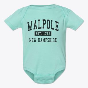 Walpole New Hampshire Classic Established Baby Onesie