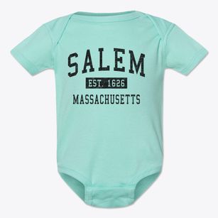 Salem Massachusetts Classic Established Baby Onesie