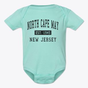 North Cape May New Jersey Classic Established Baby Onesie