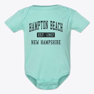 Hampton Beach New Hampshire Classic Established Baby Onesie