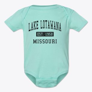 Lake Lotawana Missouri Classic Established Baby Onesie