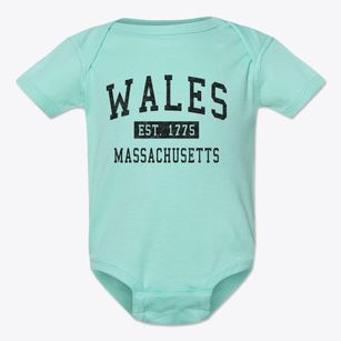 Wales Massachusetts Classic Established Baby Onesie