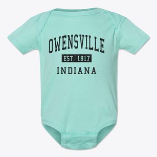 Owensville Indiana Classic Established Baby Onesie