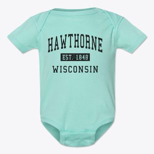 Hawthorne Wisconsin Classic Established Baby Onesie