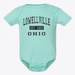 Lowellville Ohio Classic Established Baby Onesie