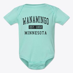Wanamingo Minnesota Classic Established Baby Onesie