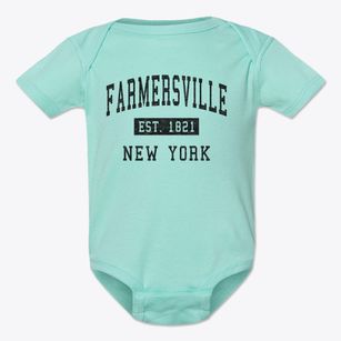 Farmersville New York Classic Established Baby Onesie