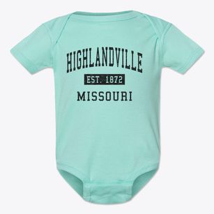Highlandville Missouri Classic Established Baby Onesie