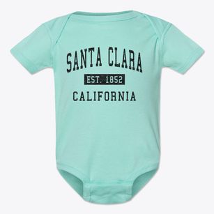Santa Clara California Classic Established Baby Onesie