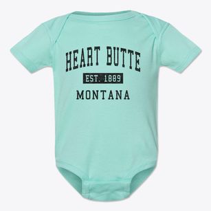 Heart Butte Montana Classic Established Baby Onesie