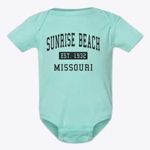 Sunrise Beach Missouri Classic Established Baby Onesie