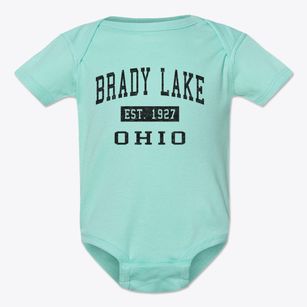 Brady Lake Ohio Classic Established Baby Onesie