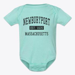 Newburyport Massachusetts Classic Established Baby Onesie