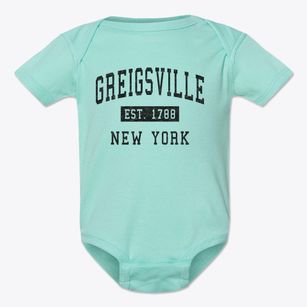 Greigsville New York Classic Established Baby Onesie