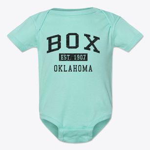 Box Oklahoma Classic Established Baby Onesie