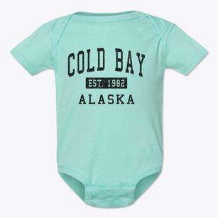Cold Bay Alaska Classic Established Baby Onesie