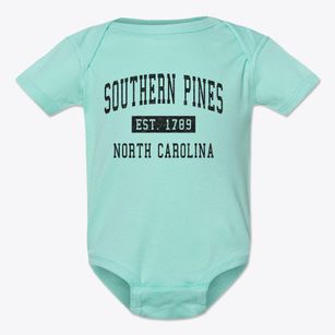Southern Pines North Carolina Classic Established Baby Onesie