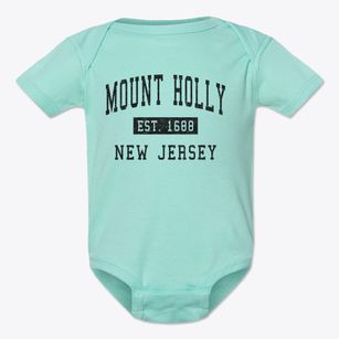 Mount Holly New Jersey Classic Established Baby Onesie