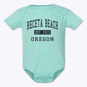 Heceta Beach Oregon Classic Established Baby Onesie