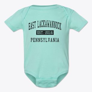 East Lackawannock Pennsylvania Classic Established Baby Onesie