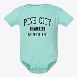 Pine City Missouri Classic Established Baby Onesie