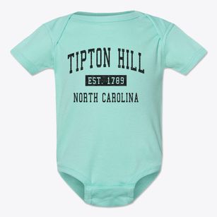 Tipton Hill North Carolina Classic Established Baby Onesie