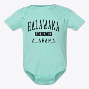 Halawaka Alabama Classic Established Baby Onesie