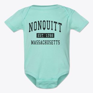 Nonquitt Massachusetts Classic Established Baby Onesie