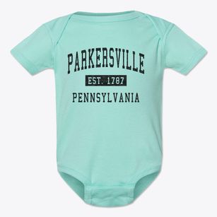Parkersville Pennsylvania Classic Established Baby Onesie