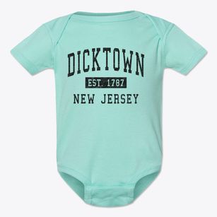 Dicktown New Jersey Classic Established Baby Onesie