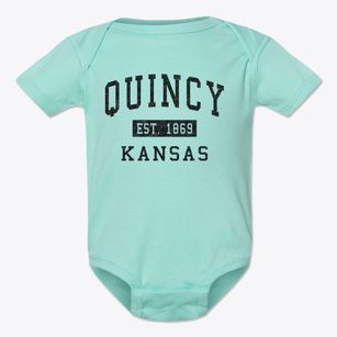 Quincy Kansas Classic Established Baby Onesie