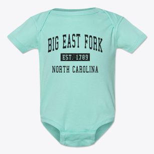 Big East Fork North Carolina Classic Established Baby Onesie