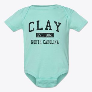 Clay North Carolina Classic Established Baby Onesie