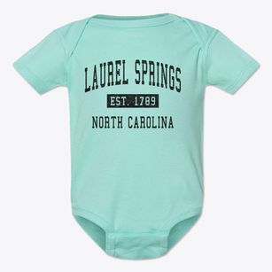 Laurel Springs North Carolina Classic Established Baby Onesie