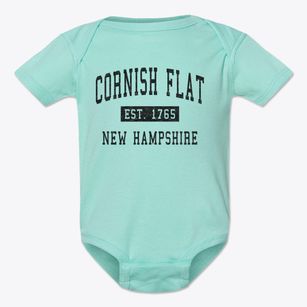 Cornish Flat New Hampshire Classic Established Baby Onesie