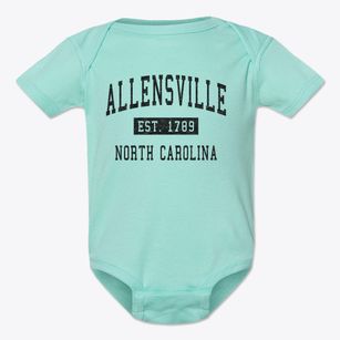 Allensville North Carolina Classic Established Baby Onesie