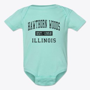 Hawthorn Woods Illinois Classic Established Baby Onesie