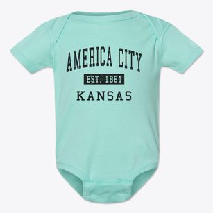 America City Kansas Classic Established Baby Onesie