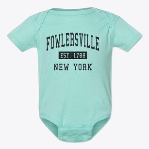 Fowlersville New York Classic Established Baby Onesie