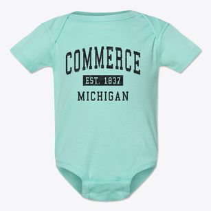 Commerce Michigan Classic Established Baby Onesie