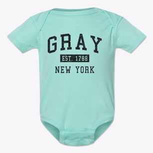 Gray New York Classic Established Baby Onesie