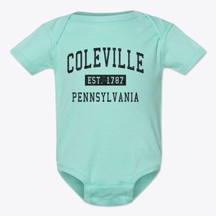 Coleville Pennsylvania Classic Established Baby Onesie