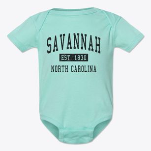 Savannah North Carolina Classic Established Baby Onesie