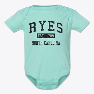 Ryes North Carolina Classic Established Baby Onesie