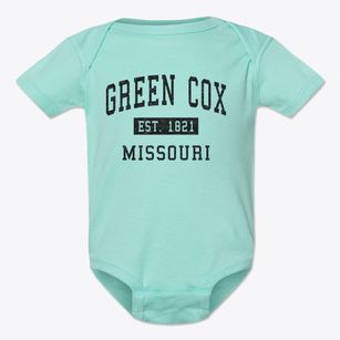 Green Cox Missouri Classic Established Baby Onesie